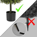2 Pack 24.5inch Artificial Topiary Ball Plants, Faux Boxwood Ball in Pot, Fake Outdoor Plant for Front Door Decor, Home Decor, Garden, Wedding Decor by CozyNest Decor