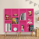 LEYAOYAO Bookshelf,3 Tier Book Shelf with Legs,Pink Modern Bookshelf,Large Freestanding Open Modern Bookshelves,Display Bookcases Decor Furniture for Nursery