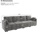 mestyl Modular Sectional Sofa Convertible Sofa Couch Set with Storage for Living Room, Modern 4 Seater Modular Sectional Couch (Grey) by CozyNest Decor