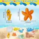 44 Pcs Mini Ocean Resin Animals 44 Styles Resin Animals Figurines Bulk for Fairy Garden Miniature Dollhouse Accessories Hide Crafts Decor by GreenHaven Gardens