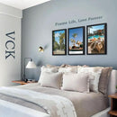 VCK 14x24 Picture Frame Set of 3, Black Solid Wood Poster Frames, Textured Exclusive Wall Gallery Frame by CozyNest Decor