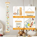 Personalized Name Growth Chart for Wall, Flower Birds Canvas Height Chart for Kids Baby Child Toddler Boys Girls, Canvas&Wood Growth Chart for Wall Room Nursery Decor,Easy Care by TinyTreasures Baby Boutique