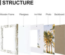 Vittanly 8x8 Picture Frames Set of 9, Shatter Resistant Plexiglass, Display 4x4 Pictures with Mat or 8x8 without Mat, Photo Frames for Wall Mount, Engineered Wood, Distressed White by CozyNest Decor