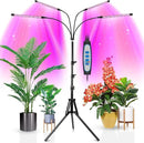 Wolezek Plant Light for Indoor Plants, 4-Head 80 LED Full Spectrum Grow Lights for Seed Starting with 15-61 inches Adjustable Tripod Stand, Red Blue Warm White Floor Grow Lamp with Auto 6/12/16H Timer by GreenHaven Gardens