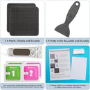 Trampoline Patch Repair Kit 4"X 4" Square On Patches | Repair Trampoline Mat Tear or Hole in a Trampoline Mat by TinyTreasures Baby Boutique