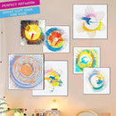 Spin Art Machine Variable Speed, Battery Operated Spinner - Paint Spinner with Splatter Guard, Washable Paint, Spin Art Kit, Art Design Card, Stem Toys, Kid Arts and Crafts, Girls Boys by TinyTreasures Baby Boutique