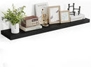 48 Inch Floating Shelves, 48"x9.25"x1.5" Inch Deep Floating Shelves for Wall, Wooden Shelves for Bathroom, Bedroom, Living Room, Black by CozyNest Decor