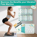 Vibration Plate Exercise Machine Poster - Upgraded 6 Workout Guidance & 10 Pcs Planner & 10 Pcs Double-Sided Clips, Comprehensive Whole Body Wave Vibrating Workout Chart, Pink by CozyNest Decor