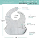 Loulou Lollipop Soft, Waterproof Silicone Feeding Bib by TinyTreasures Baby Boutique