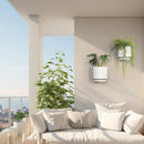 2 Pcs Wall Mounted Hanging Planters for Indoor and Outdoor Plants Wall Hanging Planters for Indoor Plants Modern Wall and Ceiling Planter Minimalist Flower Pot (Black-1, 5.91 inch) by GreenHaven Gardens
