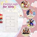 Jewelry Box for Girls, Musical Jewelry Box with Spinning Dancer Gifts for Little Girls Christmas New Year Birthday Children's Day, 5 Layer Large Wooden Kids Music Jewelry Organizer Box(White) by TinyTreasures Baby Boutique