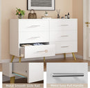 Shintenchi 6 Drawer Dresser, Wide Chest of Drawers Organizer Storage with Drawers, Large Storage Cabinet, Modern Design Dresser for Bedroom, Living Room, Porch, White by TinyTreasures Baby Boutique