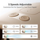 JISULIFE Stroller Fan Baby Large, Safe Bladeless for Crib, Desk, 4000mAh Battery Rechargeable Portable Cooling Fan with Air Turbo Tech, Night Light, Food-Grade Gift for Mom/Dad/Friend - Brown by TinyTreasures Baby Boutique