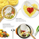 Silicone Cooking Utensils Set - 446°F Heat Resistant Silicone Kitchen Utensils for Cooking,Kitchen Utensil Spatula Set w Wooden Handles and Holder for Non-Stick Cookware, BPA FREE (Cream White) by CozyNest Decor