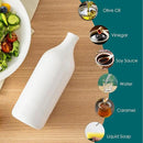 vancasso 20 Oz Ceramic Olive Oil Dispenser Bottle, Bottle Dispenser with Spout and Funnel for Kitchen,Suitable for Oil, Vinegar, Coffee Syrups & Other Liquids, White by CozyNest Decor