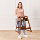 ECR4Kids ASATT Highchair, Toddler Chair, Dark Walnut by TinyTreasures Baby Boutique