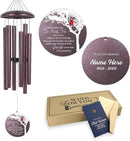 ASTARIN 36" Large Deep Tone Personalized Name Sympathy Wind Chimes, Cardinal Memorial Wind Chime for Loss of Mother Father Loved One, Bereavement Condolence Gifts Decor Outdoor Patio Garden by CozyNest Decor