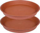 2 Pack of 20 22 inch Plant Saucer (19.1 inch Base), 3.6" Depth Tray, Large Deep Heavy Duty Saucers for Pots, Garden Bird Bath Bowl, Plant Trays for Indoors Outdoor (21", Terracotta) by GreenHaven Gardens