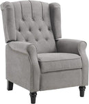 EBELLO 2 Pcs Pushback Recliner Chairs, Fabric Armchair Push Back Recliner with Rivet Decoration, Single Sofa Accent Chair for Living Room, Bedroom, Grey by CozyNest Decor