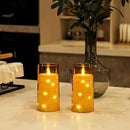 Aignis Flickering Flameless Candles Battery Operated Candles LED Candles with Remote Timer for Home/Wedding/Birthday/Holiday Decor ，Brown 3D Flame Set of 2 (D3 xH6 6") by CozyNest Decor