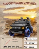 24V Ride on Toys for Big Kids, Licensed Ford Bronco Raptor Electric Car 2 Seater with Remote Control, Kids Ride on Cars w/ 2-Seater, 4.3 Mph Max Speed, Soft Start Function (24V, Black) by TinyTreasures Baby Boutique