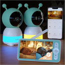 BOIFUN 2K Split-Screen 5 Inch Wi-Fi Baby Monitor With 2 Cameras, Colorful Night Light, AI Motion & Sound & Humidity & Temp Detection, Auto Tracking Via Smartphone App And Monitor Control, Night Vision by TinyTreasures Baby Boutique