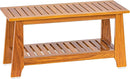 NNN 24" Commercial Teak Shower Bench - 8 Non-Slip Leveling Feet & 350 lbs Capacity | Rock-Solid Stability for Seniors & Spa Safety | Waterproof Design for Saunas/Outdoor Pools (Patented) by TinyTreasures Baby Boutique