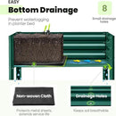 KING BIRD Raised Garden Bed with Legs Galvanized Elevated Planter Box for Backyard, Patio, Balcony, 33.9x17.7x31.5in, Green by GreenHaven Gardens