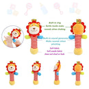 BLOOBLOOMAX Wrist Rattles Foot Finder Rattle Toy for 0-4 Months Baby, Feet Leg Ankle Socks Arm Hand Bracelet Shaker for 4-8 Months Infant boy & Girl, Gift Set for 0-1 Years Newborn Babies (5 pcs-B) by TinyTreasures Baby Boutique