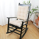 BUYUE Chair Cushion Set for Rocking Chair, Back Pillow & Seat Cushion with Ties, Original Woven Fabric Non-Slip Chair Pads for Elderly Sitting, Beige by CozyNest Decor