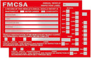 50-Pack Annual Vehicle Inspection Label 1.6 mil Aluminum Red FMCSA Label with Permanent Self Adhesive 6" x 3.5" DOT Compliant by GreenHaven Gardens