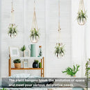 Augshy Macrame Plant Hanger, 2Pcs Hanging Plant Holder with Extender Plant Hangers for Indoor Outdoor Decor Macrame Hanging Planter Basket with 4 Hooks by GreenHaven Gardens