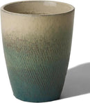 Emissary Bullet 9.5 in. Bayside Green Ceramic Round Planter (9.5 in. L x 9.5 in. W x 12 in. H) with Drainage Hole by CozyNest Decor