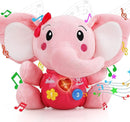 STEAM Life Musical Toys Gift for Baby Newborn 0-6 Month Infant - Plush Elephant Pink by TinyTreasures Baby Boutique