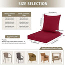 Outdoor Chair Cushions, Waterproof Outdoor Cushions for Patio Furniture w/Fade-Resistant, Removable & Machine-Washable Covers, 19x19 Inch, Ideal for Seat in Gardens/Porch – Set of 1/2/4, Burgundy by GreenHaven Gardens