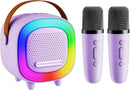 Mini Karaoke Machine Speaker for Kids Adults, Portable Bluetooth with 2 Wireless Microphones, Children's Day Birthday Gift Ideas for Toys for Teens Boys and Girls Aged 4, 5, 6, 7, 8, 9, 10, 11, 12+ by TinyTreasures Baby Boutique