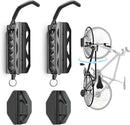 QAQ Swivel Bike Wall Mount, Vertical Bike Rack Garage Holds Up to 66lbs, Bike Hooks for Garage Space-Saving, Easy to Install - 2 Pack by GreenHaven Gardens