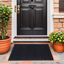 Door Mat Home Welcome Mats Outdoor and Indoor, Heavy-Duty Low-Profile Non-Slip Front Welcome Mat for Home Entrance, Outside Entry, Yard, Floor, Patio (Black, 36x24) by CozyNest Decor