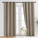 NICETOWN Sleep Blackout Curtains 84 inches Length for Small Windows, Noise Reducing and Block Draft Panels for Door Doorway Laundry Office Luxury Decor Theme (2 Panels, Taupe, W52 x L84) by TinyTreasures Baby Boutique