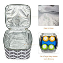 BreastMilk Cooler Bag with Ice Pack Fits 4 Large Baby Bottles Up to 5 Ounce, Baby Bottle Cooler Bag Great for Nursing Mom Daycare by TinyTreasures Baby Boutique