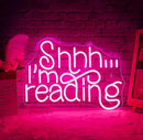 WLHOPE Shhh Im Reading Neon Sign Neon Signs for Wall Decor Dimmable Read Books Neon Lights LED Sign for Book Lovers Gifts Bedroom Bookstore Reading Room Library Study Room Decoration by GreenHaven Gardens
