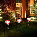 DREAMSOUL Flag Hot Air Balloon Solar Lantern, Glass Solar Lantern with Flickering Flame, Hanging Waterproof Solar Lanterns Outdoor Flag Day for Patio Decor, Fourth of July Decorations Christmas Gifts by GreenHaven Gardens