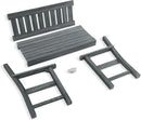 Outdoor Bench, 2-Person Garden Bench, Poly Lumber Patio Bench for Outdoors, Porch, and Park (Dark Grey) by GreenHaven Gardens