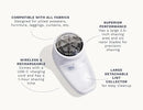 Nori Trim Fabric Shaver - Lint Remover for Clothes & Furniture Couch Pilling - Sweater Pill Remover - Clothes Shaver with 6 Precision Blades - Wireless and Rechargeable - White by CozyNest Decor