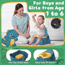 Potty Training Toilet Toddler Potty Chair Kids Boys Girls Dinosaur Animal Comfortable Potties Training Seat for Childrens Ages 1-3 Portable Baby Toilets with Lid Back Easy to Clean Potty Trainer,Blue by TinyTreasures Baby Boutique