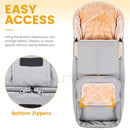 Orzbow Stroller Footmuff Universal | Faux Wool Baby Bunting Bag | Warm, Weather-proof, Adjustable Buckles | Winter Stroller Blanket Cover | Baby Sleeping Bag for Cold Weather Accessories, Light Gray by TinyTreasures Baby Boutique