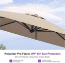 PURPLE LEAF 9 Feet Patio Umbrella Outdoor Cantilever Square Umbrella Aluminum Offset Umbrella with 360-degree Rotation for Garden Deck Pool Patio Taupe by GreenHaven Gardens