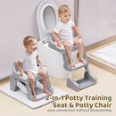 Potty Training Seat, 3-in-1 Toddler Toilet Seat with Step Stool Ladder, Splash Guard Anti-Slip Pad, Foldable Potty Chair with Soft Cushion for Toddler Kids Boys Girls by TinyTreasures Baby Boutique