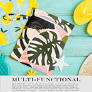 Wet Dry Bag for Swimsuit, Travel, Beach, Pool, Stroller, Diapers, Dirty Yoga Gym Clothes, Makeup Bag, Waterproof Tropical Palm Leaves Decor Jungle Palm Leaf Favors by TinyTreasures Baby Boutique