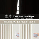 Vision Home Natural Full Blackout Curtains Linen Blended Darkening Window Curtains 84 inch for Living Room Bedroom Thermal Insulated Pinch Pleat Drapes with Hooks 2 Panel 40"Wx84"L